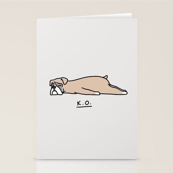 The Moody Puppies - Boxer Stationery Card Gallery Image 2