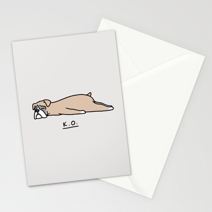The Moody Puppies - Boxer Stationery Card Gallery Image 2
