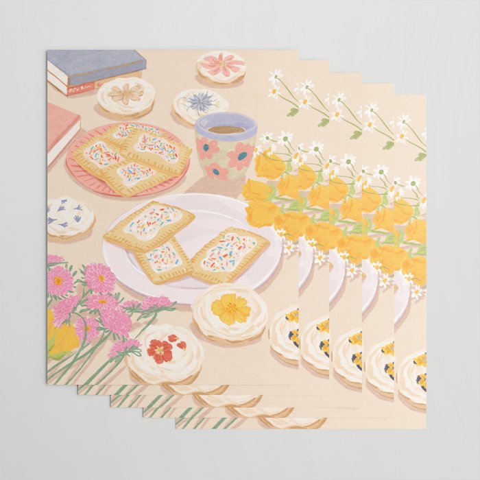 Floral Cookies  Wrapping Paper Gallery Image 3
