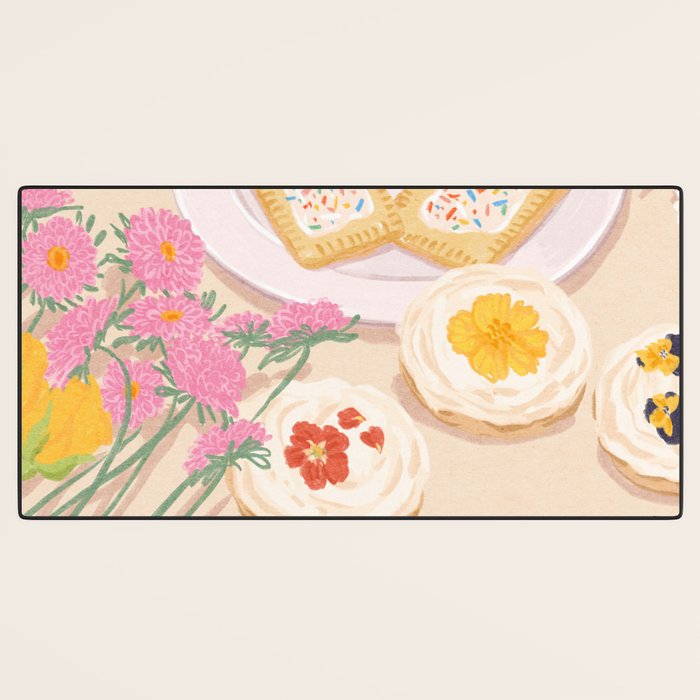Floral Cookies  Desk Mat Gallery Image 3