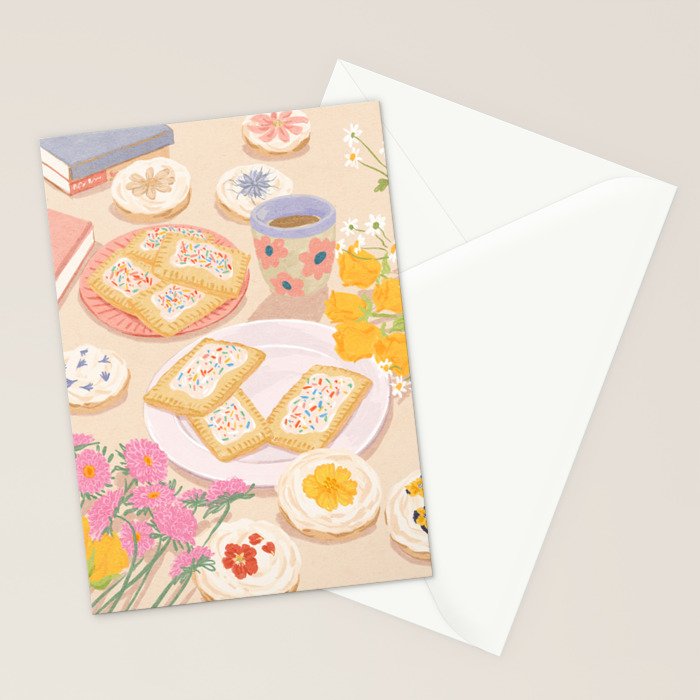 Floral Cookies  Stationery Card Gallery Image 2