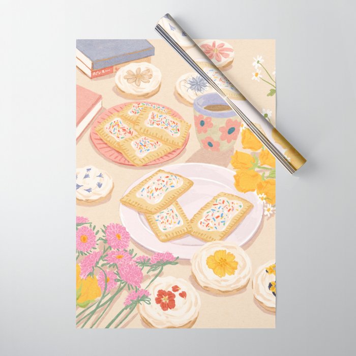 Floral Cookies  Wrapping Paper Gallery Image 1