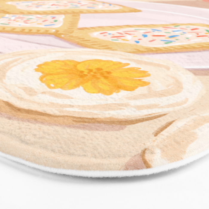 Floral Cookies  Bath Mat Gallery Image 3