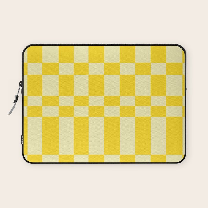 Bauhaus Series: Yellow Distorted Check Laptop Sleeve Gallery Image 1
