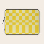Bauhaus Series: Yellow Distorted Check Laptop Sleeve Gallery Image 1