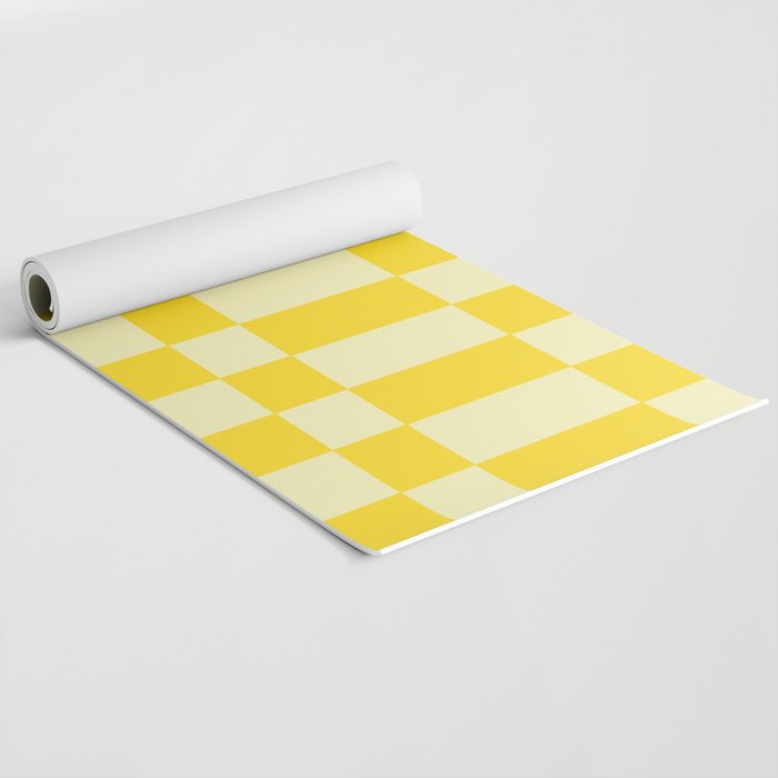 Bauhaus Series: Yellow Distorted Check Yoga Mat Gallery Image 2
