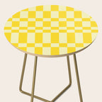 Bauhaus Series: Yellow Distorted Check Side Table Gallery Image 2