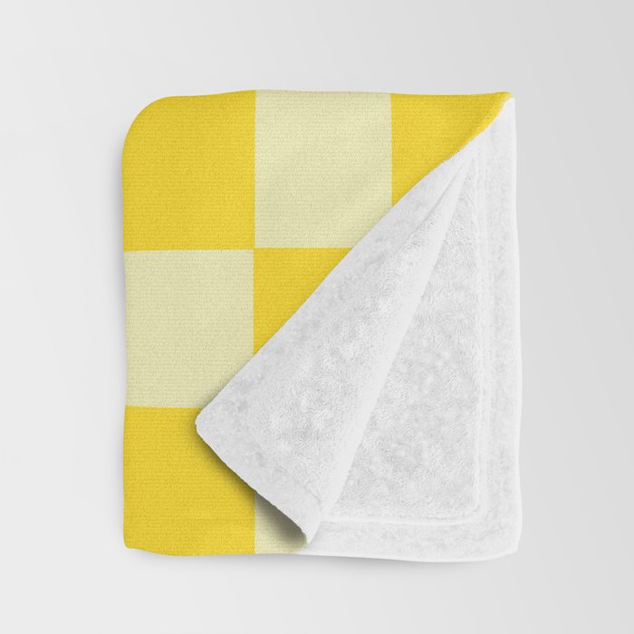 Bauhaus Series: Yellow Distorted Check Throw Blanket Gallery Image 3