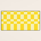 Bauhaus Series: Yellow Distorted Check Desk Mat Gallery Image 3