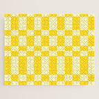 Bauhaus Series: Yellow Distorted Check Jigsaw Puzzle Gallery Image 1