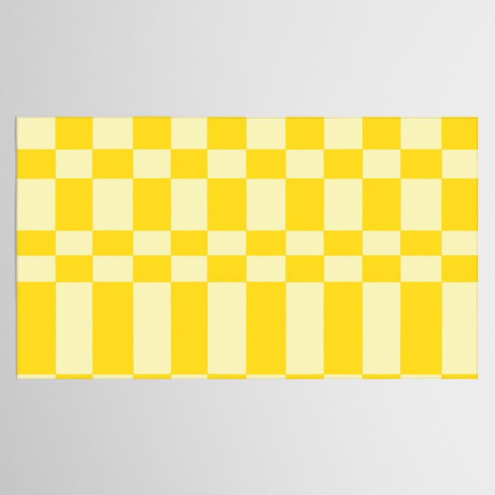 Bauhaus Series: Yellow Distorted Check Tablecloth Gallery Image 2