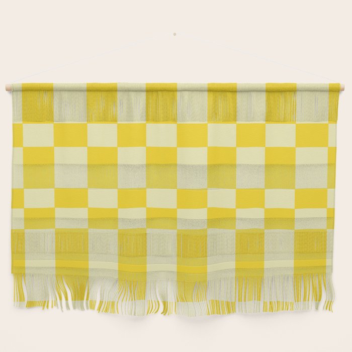Bauhaus Series: Yellow Distorted Check Wall Hanging Gallery Image 1