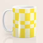 Bauhaus Series: Yellow Distorted Check Coffee Mug Gallery Image 3
