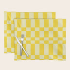 Bauhaus Series: Yellow Distorted Check Placemat Gallery Image 1
