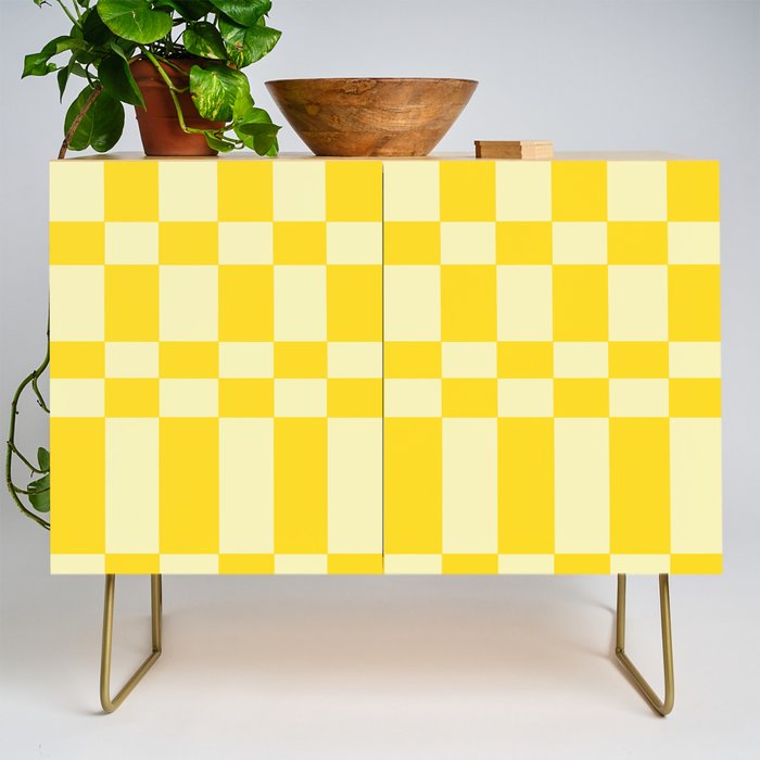 Bauhaus Series: Yellow Distorted Check Credenza Gallery Image 1