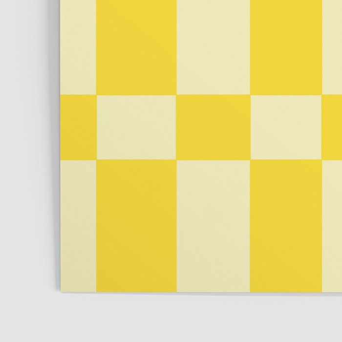Bauhaus Series: Yellow Distorted Check Poster Gallery Image 3