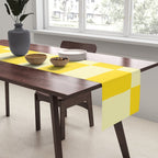 Bauhaus Series: Yellow Distorted Check Table Runner Gallery Image 2