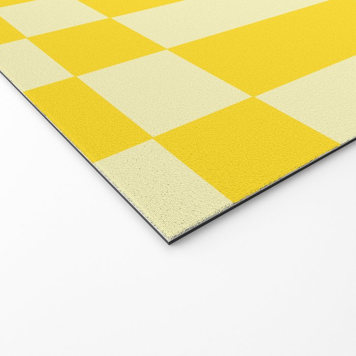 Bauhaus Series: Yellow Distorted Check Welcome Mat Gallery Image 2