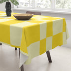 Bauhaus Series: Yellow Distorted Check Tablecloth Gallery Image 3