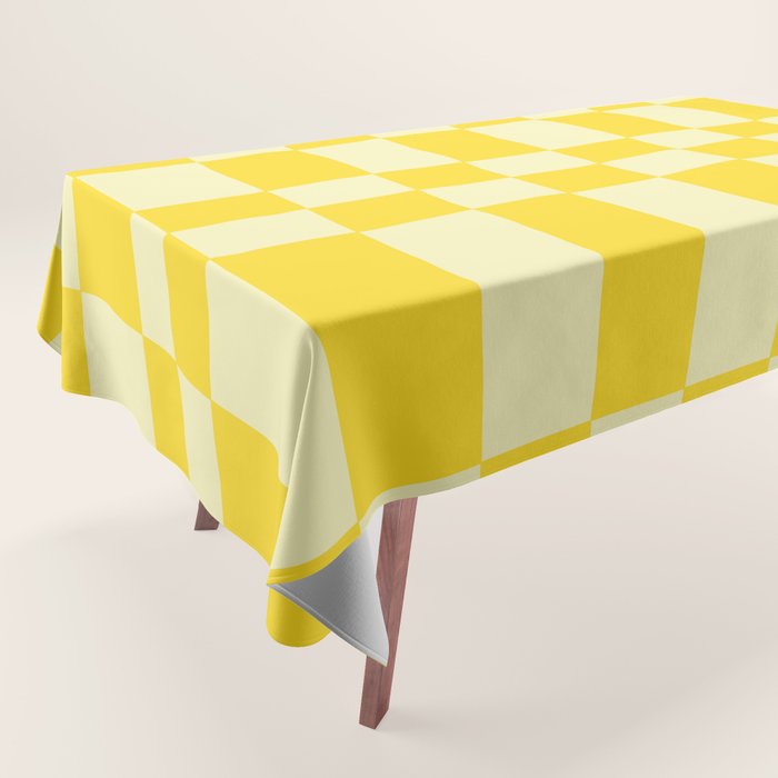 Bauhaus Series: Yellow Distorted Check Tablecloth Gallery Image 1