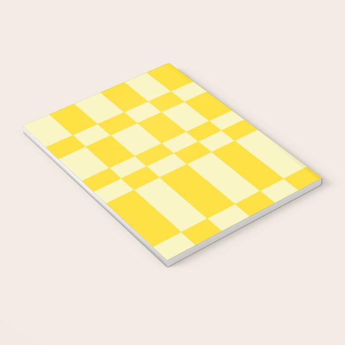 Bauhaus Series: Yellow Distorted Check Notebook Gallery Image 3