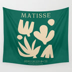 Bottle Green Collage: Paper Cutouts Matisse Edition Wall Tapestry Gallery Image 4