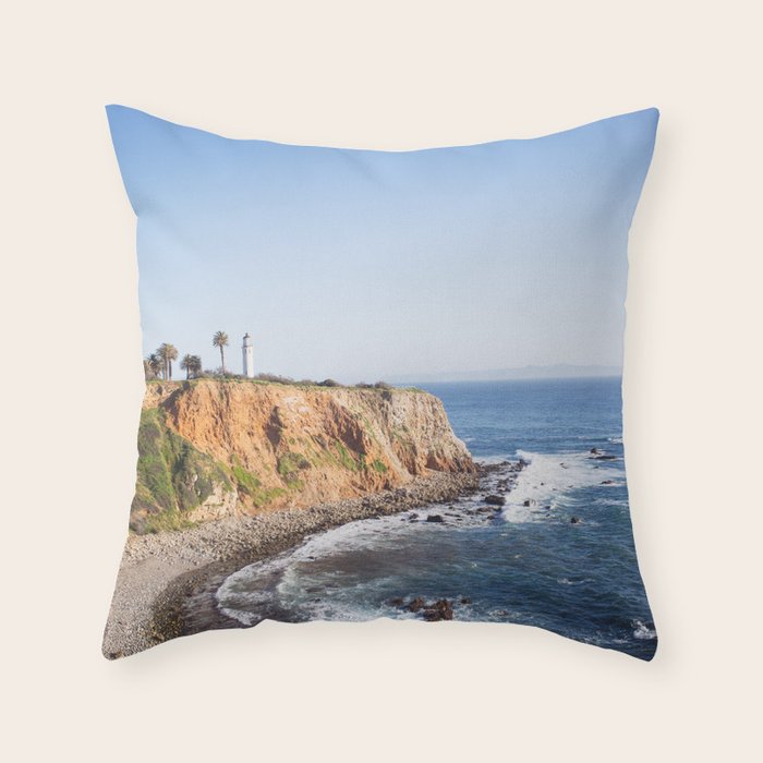 Point Vicente Lighthouse (color version) Throw Pillow Gallery Image 6