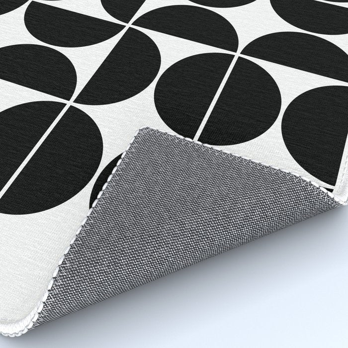 Mid Century Modern Geometric 04 Black Rug Gallery Image 4