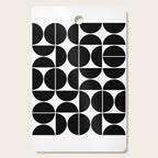 Mid Century Modern Geometric 04 Black Cutting Board Gallery Image 1