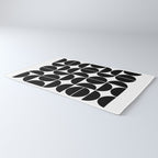 Mid Century Modern Geometric 04 Black Rug Gallery Image 3