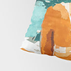 Solo Traveler, Watercolor Black Woman Painting, Travel Tropical Summer Illustration Pillow Sham Gallery Image 4