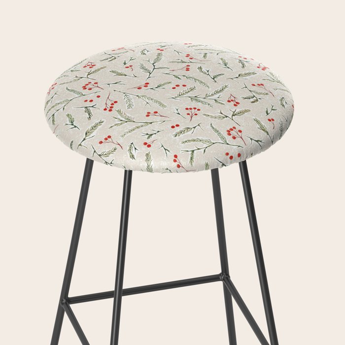 Christmas Pine and Berries Neutral Stool Gallery Image 2