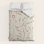Christmas Pine and Berries Neutral Duvet Cover Gallery Image 6