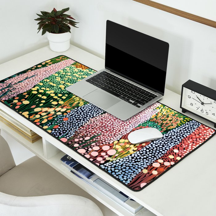Floral Art Botanical Wall Art Maximalist Art Dopamine Decor Flower Print Japanese Painting  Desk Mat Gallery Image 2