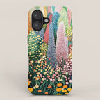 Floral Art Botanical Wall Art Maximalist Art Dopamine Decor Flower Print Japanese Painting  iPhone Case Gallery Image 1