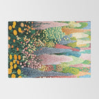 Floral Art Botanical Wall Art Maximalist Art Dopamine Decor Flower Print Japanese Painting  Rug Gallery Image 2