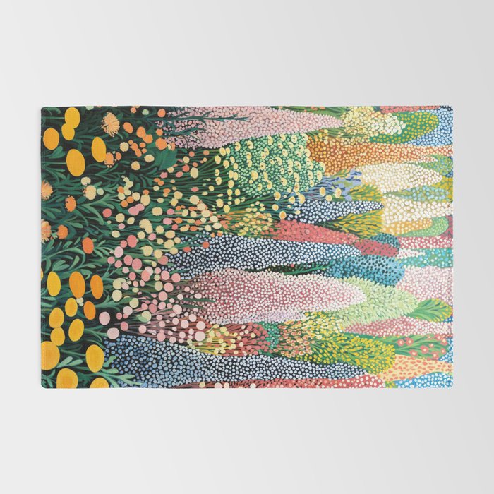 Floral Art Botanical Wall Art Maximalist Art Dopamine Decor Flower Print Japanese Painting  Rug Gallery Image 2