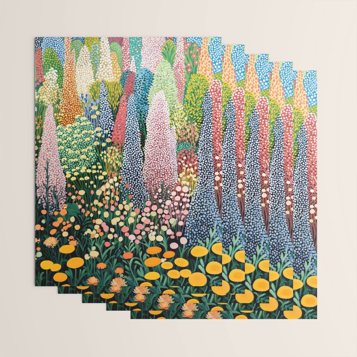 Floral Art Botanical Wall Art Maximalist Art Dopamine Decor Flower Print Japanese Painting  Wrapping Paper Gallery Image 3
