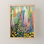 Floral Art Botanical Wall Art Maximalist Art Dopamine Decor Flower Print Japanese Painting  Mini Art Print Gallery Image 1