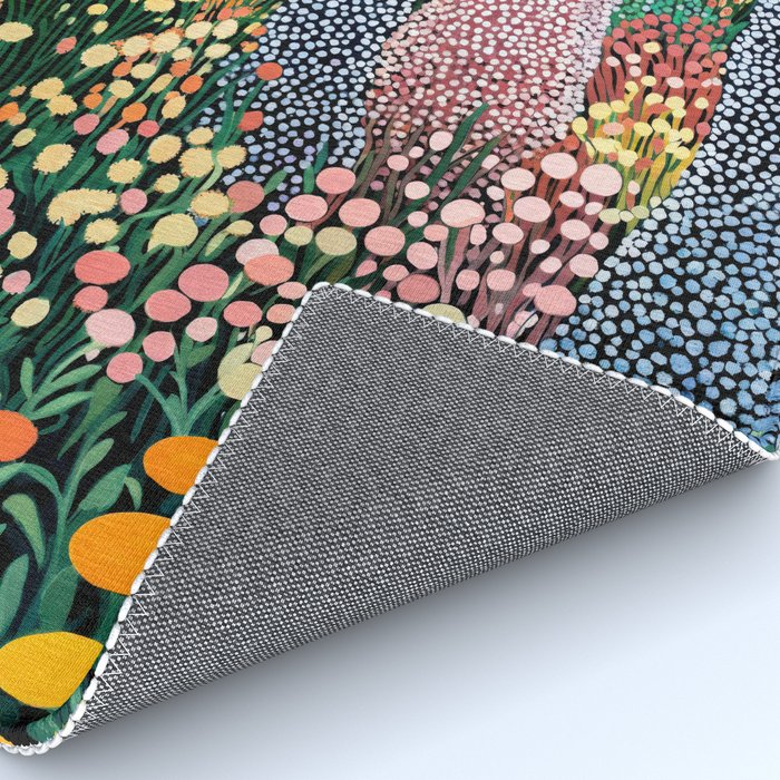 Floral Art Botanical Wall Art Maximalist Art Dopamine Decor Flower Print Japanese Painting  Rug Gallery Image 4