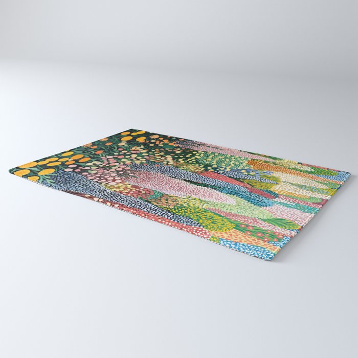 Floral Art Botanical Wall Art Maximalist Art Dopamine Decor Flower Print Japanese Painting  Rug Gallery Image 3