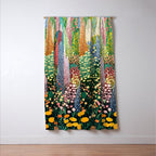 Floral Art Botanical Wall Art Maximalist Art Dopamine Decor Flower Print Japanese Painting  Window Curtain Gallery Image 3