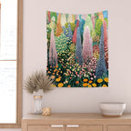 Floral Art Botanical Wall Art Maximalist Art Dopamine Decor Flower Print Japanese Painting  Wall Tapestry Gallery Image 2