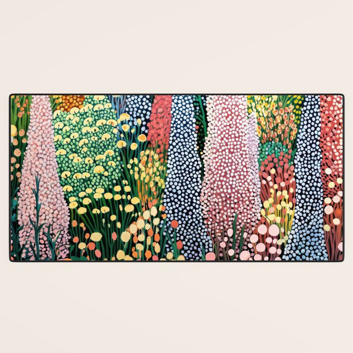 Floral Art Botanical Wall Art Maximalist Art Dopamine Decor Flower Print Japanese Painting  Desk Mat Gallery Image 3