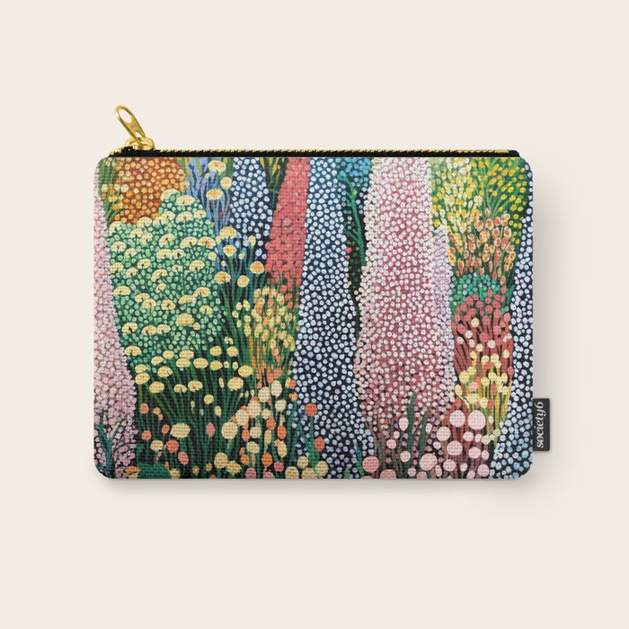 Floral Art Botanical Wall Art Maximalist Art Dopamine Decor Flower Print Japanese Painting  Carry All Pouch Gallery Image 1