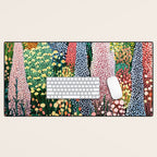 Floral Art Botanical Wall Art Maximalist Art Dopamine Decor Flower Print Japanese Painting  Desk Mat Gallery Image 1