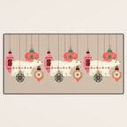 Festive Baubles With A Polar Bear Desk Mat Gallery Image 3