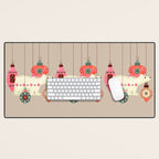 Festive Baubles With A Polar Bear Desk Mat Gallery Image 1