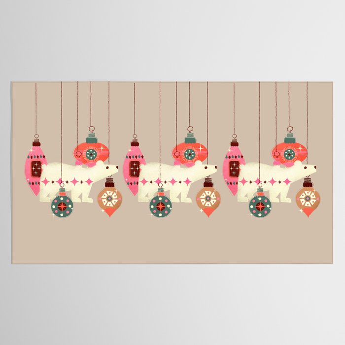 Festive Baubles With A Polar Bear Tablecloth Gallery Image 2