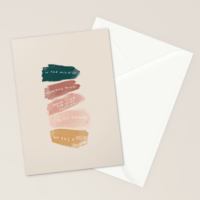 Make Time For What Helps You Stationery Card Gallery Image 2